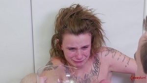 b. Gagging Face Fuck For Tattooed Teen