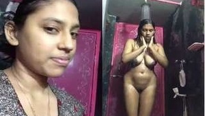 Indian girl records intimate bathing video for her partner