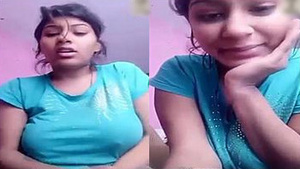 Desi babe with visible nipples in video chat