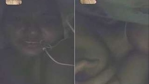 Shy Indian girl reveals her breasts during video call