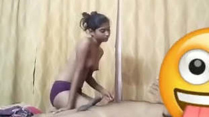 Beautiful Indian babe gives a blowjob and gets fucked