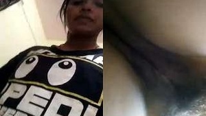 Indian girl flaunts her large breasts and intimate area