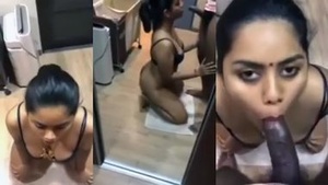 Awesome Desi wife gives a mind-blowing blowjob to coworker in hotel room