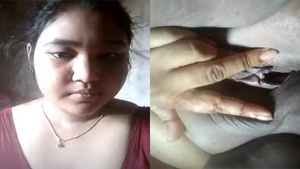 Bangladeshi village wife flaunts her black pussy in live video