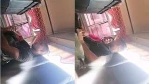 Desi Tamil lover caught on camera giving a blowjob on bus