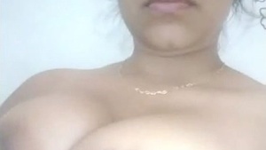 Busty Indian bhabi oiled up and ready for action