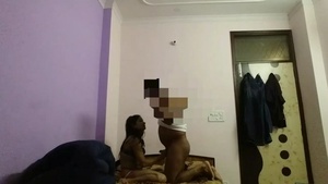 Hidden camera captures Indian couple's passionate sex