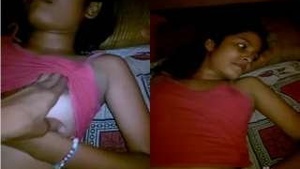 Lover captures super cute Indian girl giving oral pleasure