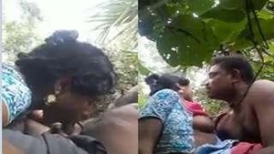 Desi couple's romantic outdoor sex session