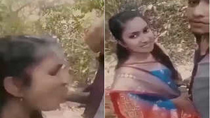 Amateur Indian couple enjoys outdoor romance and blowjob