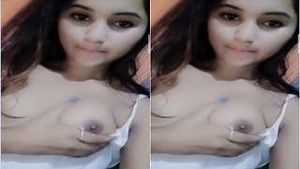 Amateur girl flaunts her big boobs and tight pussy in exclusive video