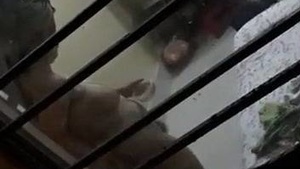 Hidden camera captures Desi's roommate's steamy bathroom seduction