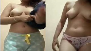 Exclusive Punjabi girl reveals her big boobs in part 2 of her amateur video