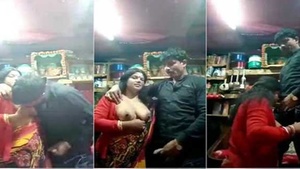 Bhabha's husband watches as Dehati girl has sex with shopkeeper