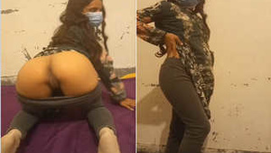 Exclusive video of a Desi girl showing off her ass