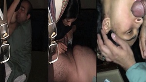 A Pakistani couple's intimate nighttime encounter was captured on camera
