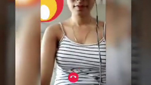 Desi military officer pleasures herself for her boyfriend in video call part 2