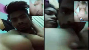 Exclusive video of Indian couple's romantic video call