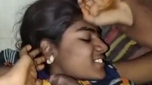 Tamil girl gives a blowjob in the dark for better privacy