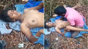 Tamil couple has outdoor sex in public place