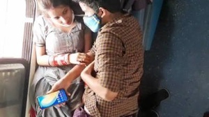 Train ride romance between a Desi couple