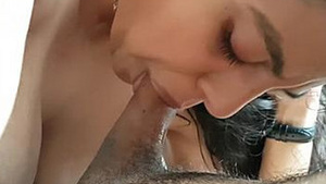 Indian bhabhi gives a blowjob and swallows cum in a steamy video