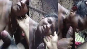 Mature Tamil woman gives blowjob for cash