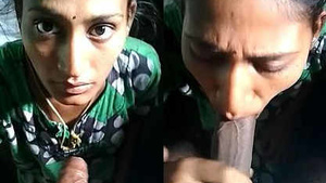 Tamil girl flaunts her boobs and performs oral sex