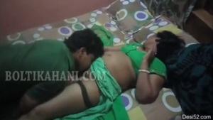 Watch a Tamil aunty have some fun with her co-worker in a private setting