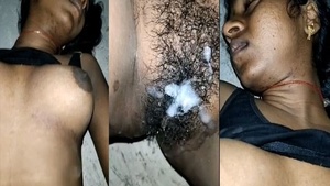 Tamil wife with hairy pussy gets creampied by neighbor in amateur video