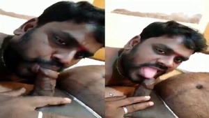 Beautiful tamil boy enjoys oral pleasures in a homemade video