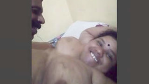Big beautiful woman flaunts her breasts with her husband