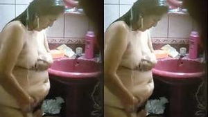 Exclusive video of bhabhi in swimsuit bathing in hidden camera part 2