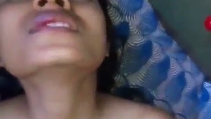 Honeymoon couple indulges in XXX fucking with barely riding cock
