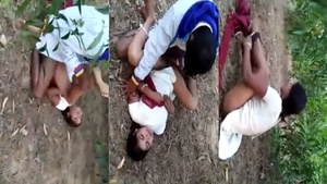 Bihari threesome enjoys outdoor pussyfucking and group sex