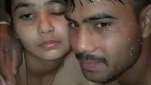 Romantic video of a couple taking a bath in India