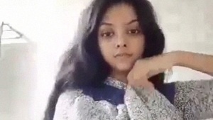 Bangladeshi MBA student strips naked in bathroom and teases in the shower