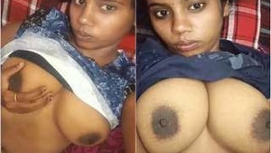 Exclusive video of Tamil girl showing off her boobs and pussy