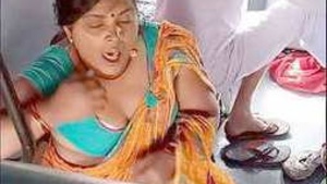 Curvy Desi Bhabi flaunts her big tits on train