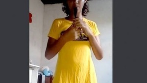 Beautiful young girl masturbates in front of the camera