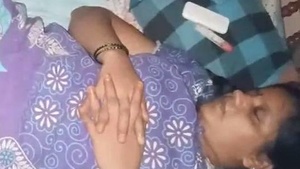 Desi auntie's sleeping video uncovers her hidden pleasures