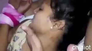 Indian mom gets busted by S. and gives a blowjob to a white man