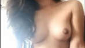 Sweet Indian girl flaunts her natural breasts on video call