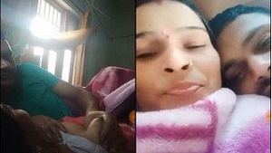 Desi wife's big boobs get a special attention from her husband