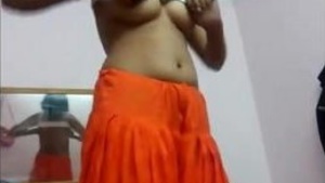 Bhabi in lingerie teasing in front of webcam