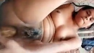 Desi man masturbates with dildo