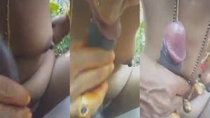 Telegu couple enjoys outdoor oral sex in homemade video