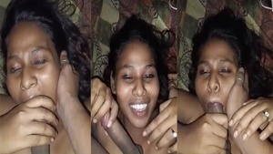 Tamil babe gives a steamy oral sex to her boyfriend