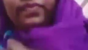 Bangladeshi girl's big boobs on display in steamy video