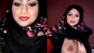 Muslim lady in hijab shines in a solo performance